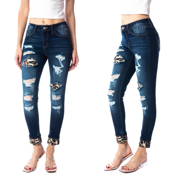 NWT KanCan Jeans Gracie Leopard Skinny - Picture 3 of 7